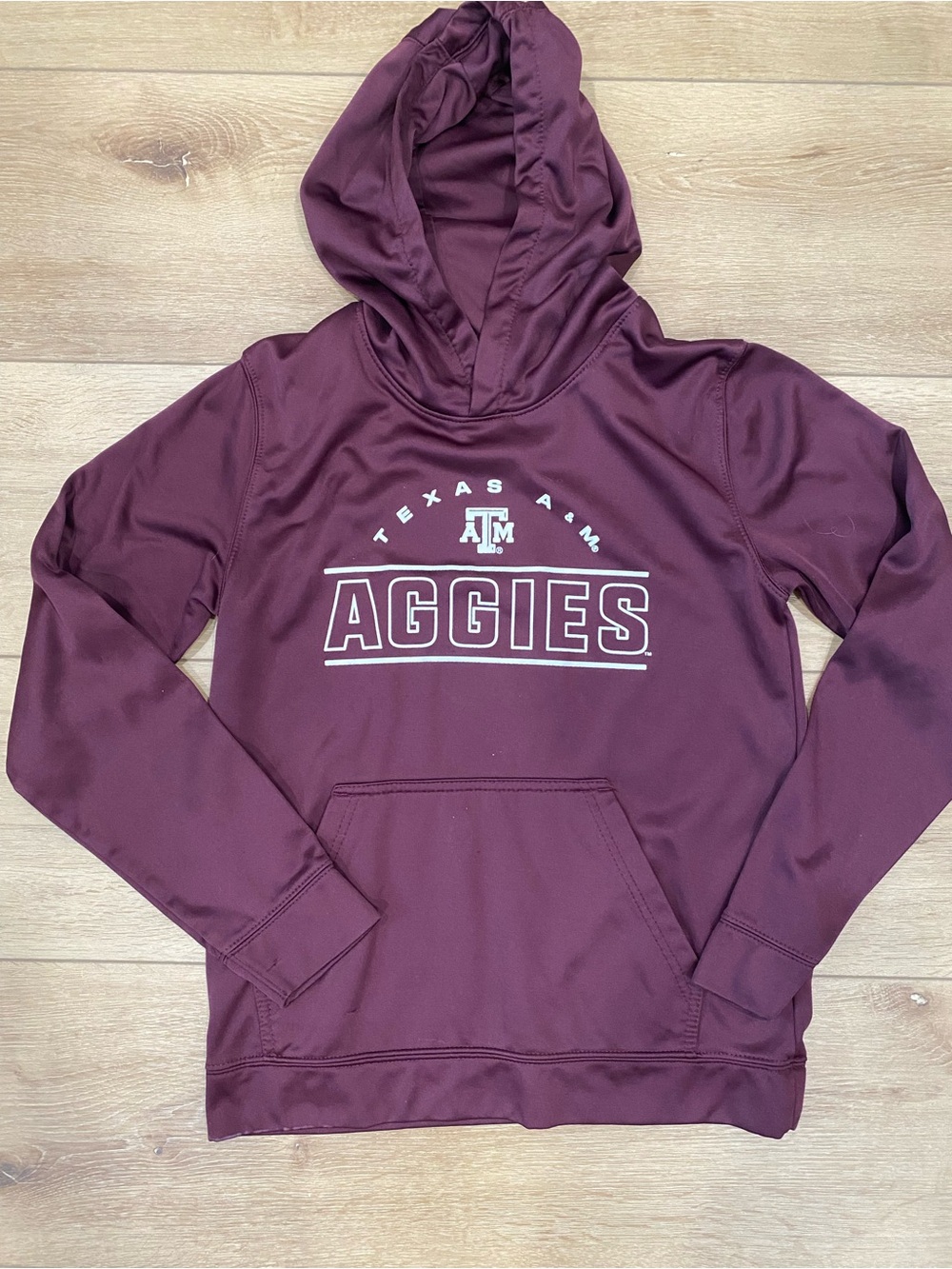 Gen2 Texas A&M Aggie Hoodie Boy’s XL Maroon Performance Pullover Football
